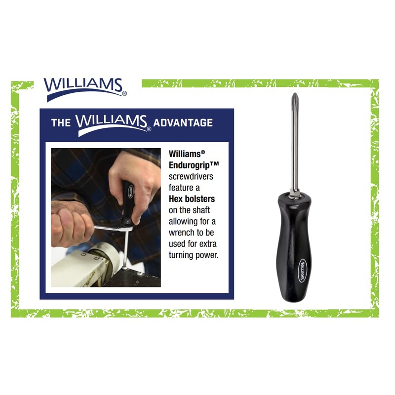 Williams Jhw100P-8Md 8-Piece Endurogrip Mixed Screwdriver Set