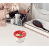 dgudgu Mushroom Ring Holder Jewelry Tray Red Dish Ceramic Trinket
