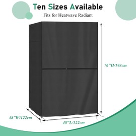 Safipotts Sauna Cover, Heavy Duty Waterproof Sauna Cover for Wood Infrared Home Saunas, Utilized both Indoors and Outdoors (Black, only cover) (48"x48"x76")