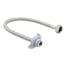 LUXE Bidet 1/2" x 1/4" x 15" Cold Water Hose for Bidets, Braided Metal, Only Compatible with NEO Series Bidet Attachments
