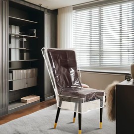 Drihara Clear Plastic Chair Covers Waterproof Soft PE Material to Prevent Stains/dust/Scratches Plastic Dining Room Chair Cover Protectors with Backrest 18" D x 21" W x 23" H (2 Pack)