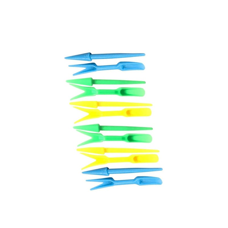 6 Sets Multicolor Planting Seedlings Dibber Widger Garden Tool Plastic