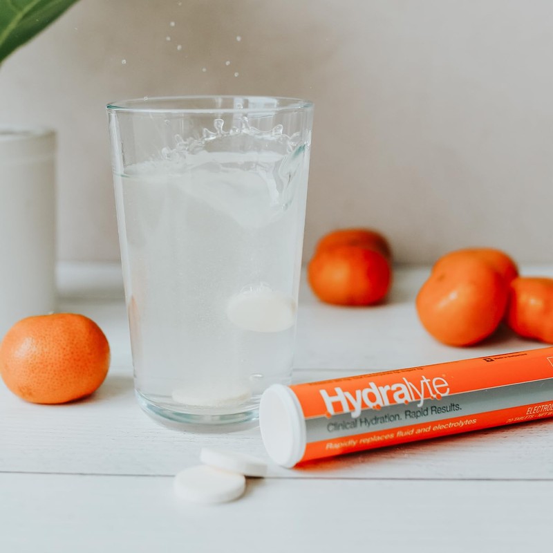 Hydralyte Effervescent Electrolytes Tablets - Orange 20 count