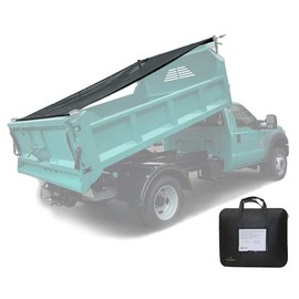 Leaveshade Dump Truck Mesh Tarp 7'X10'-Heavy Duty Dump Trailer Mesh Tarp Cover with 6'' Pocket, No Rust Thicker Copper Eyelets, Reinforced Double Stitch Webbing Ripping Tearing Stop (Black)