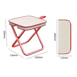 GRUKFE Portable Stool, 13 Inch Small Folding Stool for Adults, Ultralight Black Camping Stools for Hiking and Fishing, Hold Up to 330 LBS