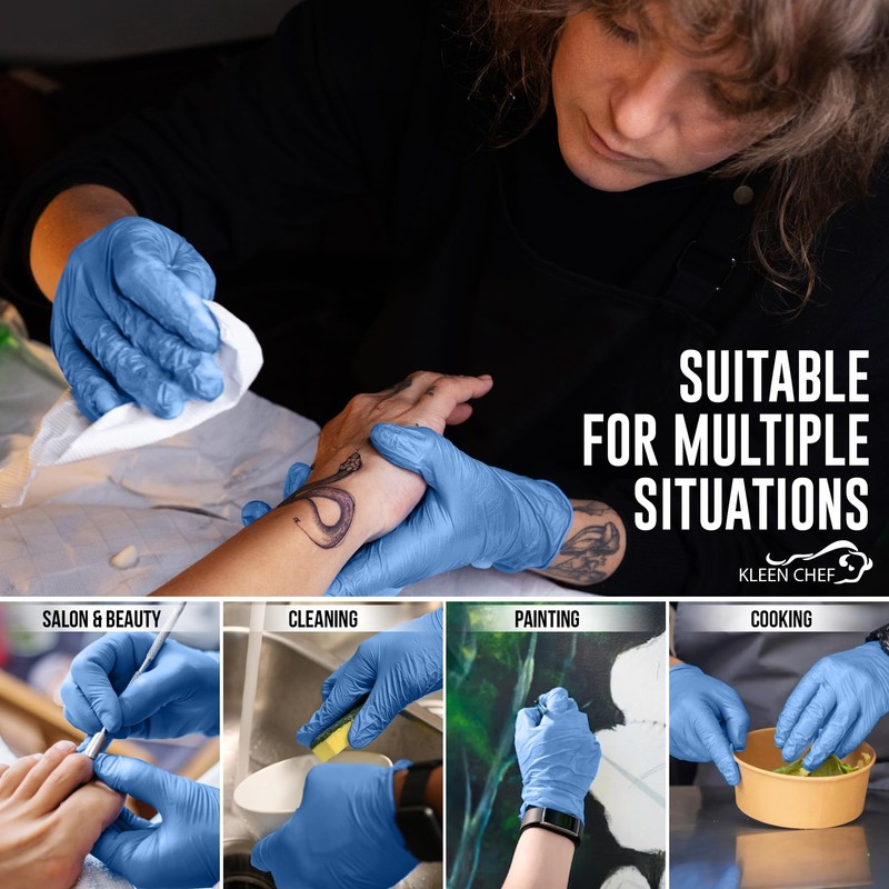 KLEEN CHEF Disposable Gloves 1000 Pcs, Cleaning and Food Prep
