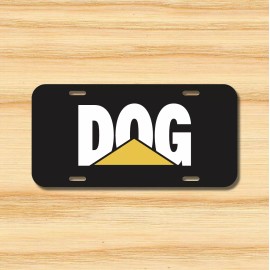 Amel DOG joke funny caterpillar Puppy K9 Cat work Vehicle License Plate Auto Car Tag