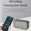 Bluetooth Speaker with Digital Alarm Clock Temperature Display Voice Announcement
