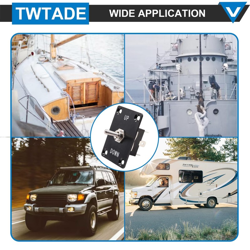 TWTADE Boat Trim Switch Momentary Rocker Toggle Switches 3 Pin