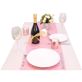 Christmas Concepts® Baby Pink Sequin Table Runner - 13" x 60" - Wedding/Party Decoration
