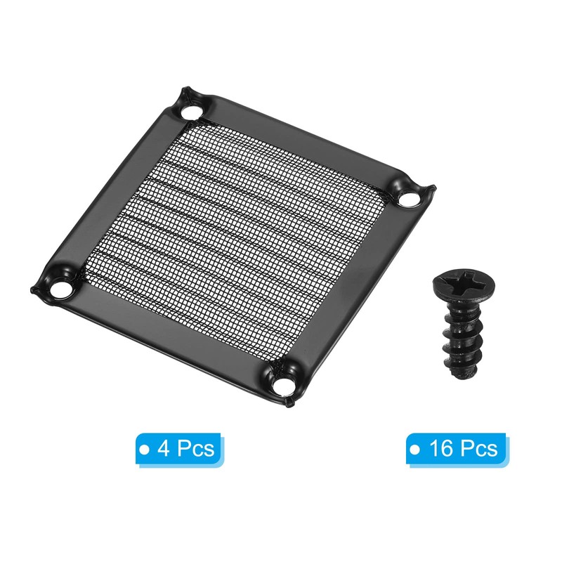 PATIKIL 60 mm Fan Filter Grille with Screws 4 Pack