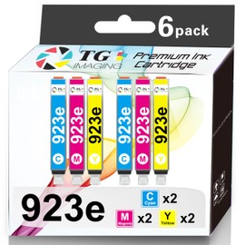 TG Imaging Compatible Ink Cartridge Replacement for 923e Color Ink Cartridge for Office Jet Pro 8130e 8135e 8138e 8139e 8120 8120e 8122e 8123 8130 Printers (6 Pack,2X Cyan,2X Magenta,2X Yellow)