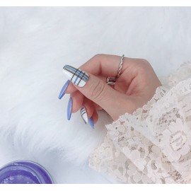 Fresh and lively ribbon check - Blue / 상큼발랄리본체크 - 블루