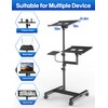 ORWOD Projector and Laptop Stand Tripod, 2 Shelves Mobile Laptop