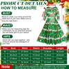 Janmercy 3 Pieces Christmas Tree Costumes for Women 3D Print