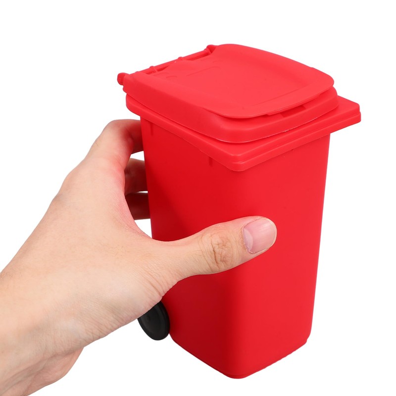 TEHAUX 4pcs Mini Trash Can Pencil Holder Desktop Garbage Bins