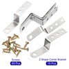 sourcing map 10 Pcs Z Shape Corner Bracket, 1 Inch