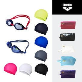 Arena Goggles, Swim Cap, and Bag 3-Piece Set (Swimming Set) / 아레나 수경 수모 가방 3종 세트(수영 세트)
