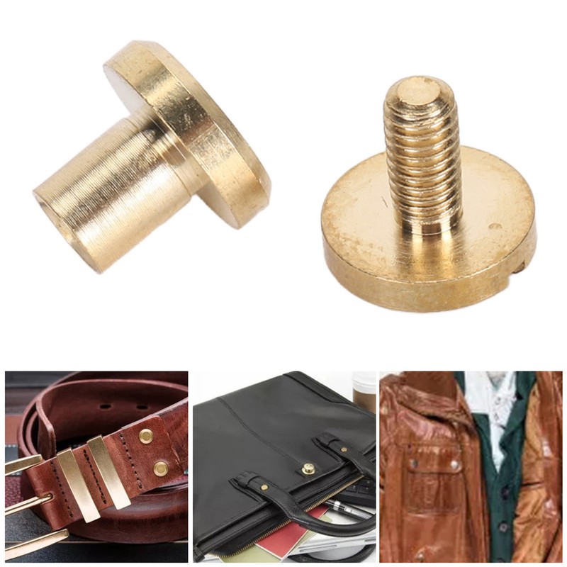 50Pcs Decorative Rivets 50Pcs Slot Flat Head Screws Brass Screw
