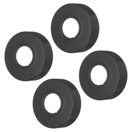 sourcing map 4pcs Shower Arm Flange 66mm/2.6" OD Escutcheon Plate Stainless Steel Round Plumbing Cover Plates for 21mm/0.8" Dia Water Pipe Faucet Decoration Accessories, Black