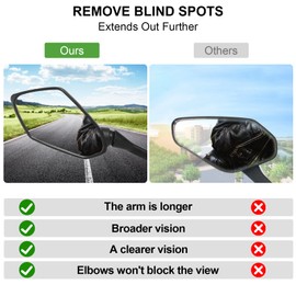 INKUDRI Ninja 650R Mirrors For Ninja 650R EX650 2009-2017 Ninja 1000 Z1000SX 2011-2015 Ninja 400R 2010-2014 Rear View ER6F ER-6F 2009-2015