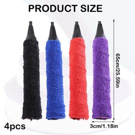 Badminton Racket Grip Tape,4 PCS Badminton Racket Grip Towel Anti Slip Grip Tape,Badminton Grip Tape,Water Absorbent Squash Racket Grip Tape,Tennis Racket Grip Tape for Tennis,Badminton,Squash Rackets