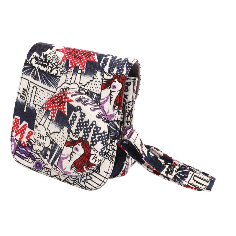 Instant Camera Case Comic Style PU Leather Protective Storage Bag