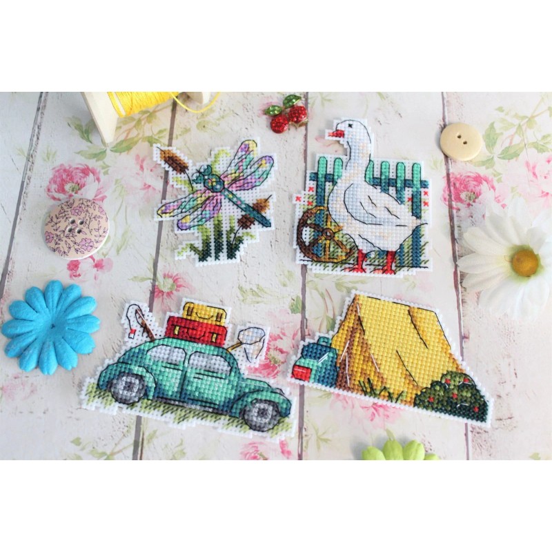 MP Studia Summer. Magnets SR-579 Plastic Canvas MP Studia Counted