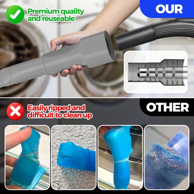 Holikme 2 Pieces Dryer Vent Cleaner Kit, Dryer Lint Vacuum