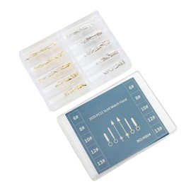 Replacement Watch Hands Set, Metal Watch Hands for 2035 PC21 SL68 Quartz Watch Movements, 100 Sets, Simplify Repairs and Enhance Aesthetics (Luminous Gold)