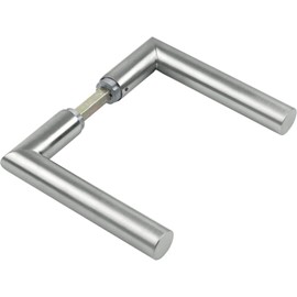 Hoppe Amsterdam 3405185 Pair of Handles without Rosettes Matte Stainless Steel Suitable for Glass Doors