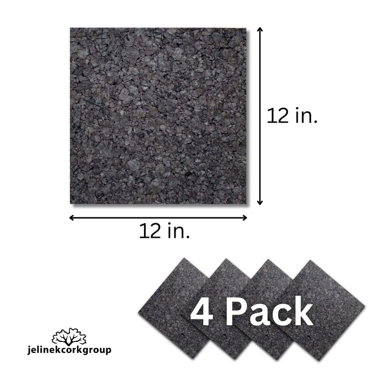Cork Wall Tile Squares - Dark (4 Count)