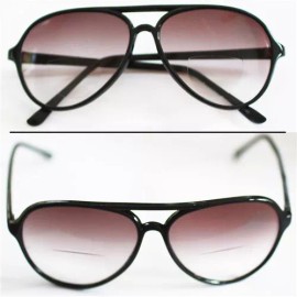 Reading Glasses Bifocal TINTED 70-80's Office Style ~ Black Frame +2.75 Lens