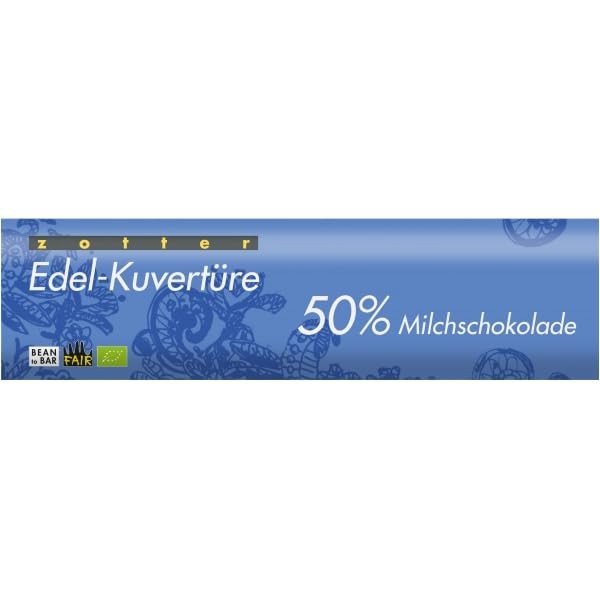 Zotter Milk couverture with 50% cocoa (130 g) - organic