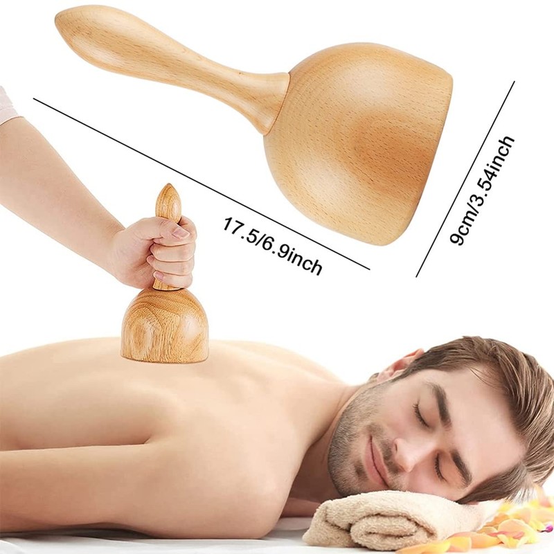 Wood Cupping Therapy Massage Tools Cup,Lymphatic Drainage Massager Tools for