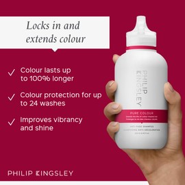 Philip Kingsley Anti-Fade Pure Colour Protect Shampoo and Conditioner Set Sulfate-Free for Coloured and Bleached Hair, Protects and Nourishes, 250ml and 200ml