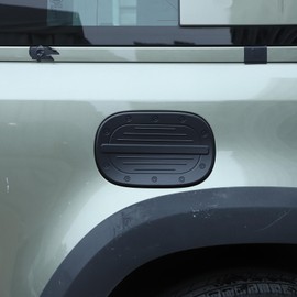 Car Gas Tank Door Cover Protective Cover Accessories, Compatible with Land Rover Defender 90 110 130 2020-2024 ABS Fuel Tank Door Cover Protective Sticker Auto Decorative (Matte Black)