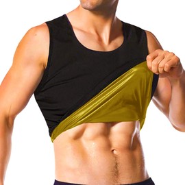 Everfion Sauna Vest for Men Waist Trainer, Sleeveless Mens Sauna Suit Shirt Compression Tank
