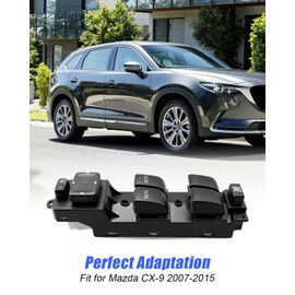 Front Left Power Window Switch Fit for Mazda CX-9 2007-2015, Driver Side Button Lifter Switch Master Control Replace TD11-66-350A TD1166350A DWS864 1S15705