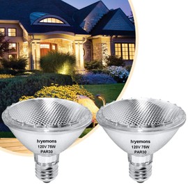 Ivyemons PAR30 Short Neck Halogen 75W - 2 Pack PAR30 Flood Light Bulbs E26 Base, PAR30 Dimmable 2800K Warm White, Long Lasting Halogen Bulb for Accent Lighting, Tracking, Recessed Light