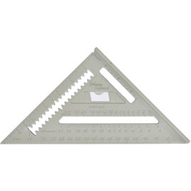 Johnson Level & Tool RAS-1B Johnny Square Professional Aluminum Rafter Square, 7", Silver, 1 Square