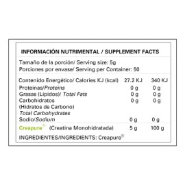 Creatina Creapure Monohidratada Premium Alpha Nutrition 250g 50 Porciones Sabor Natural