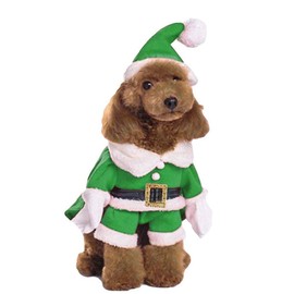 NACOCO Pet Christmas Costumes Dog Suit with Cap Santa Claus Suit Dog Hoodies Cat Xmas Costumes (Green, XXL)
