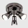 MiniSun Modern Black Chrome 3 Way Sleek Round Adjustable Ceiling