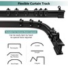 Ceiling Curtain Track, Flexible Bendable Curtain Track 10 Ft Black