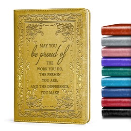 LBWCER Yellow Notebook,Journal for Men,Thank You gift May you be proud of the work you do, Lined Journal,Teacher Social Worker Notebook,Travel Journal (May yellow)