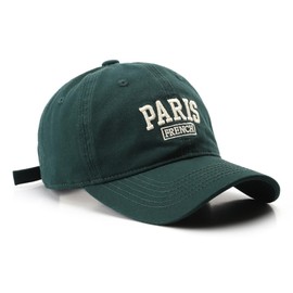 Paris Hat Unisex Baseball Cap Soft Sun Hat Adjustable Trucker Cap (Green)