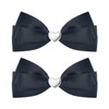LMYMHMLM 2pcs Black hair bows for girls, cute bow hair