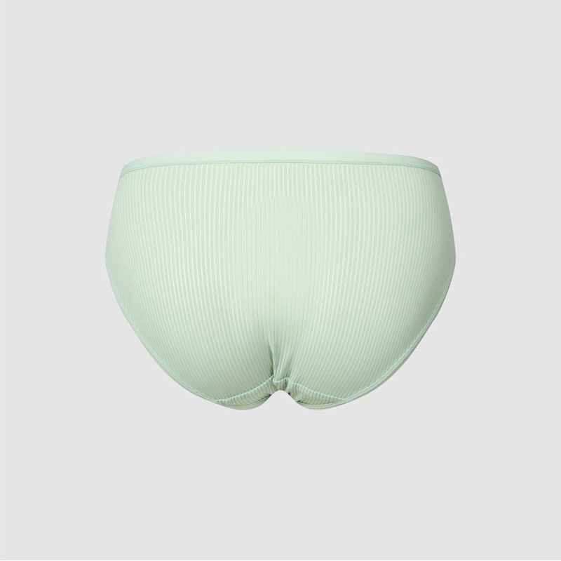 JAJU Air Stripe Mesh Hip Hugger Panty_Mint