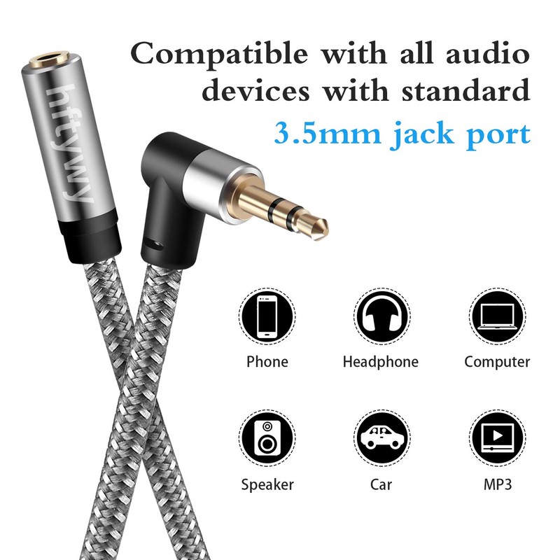Hftywy Headphone Extension Cable 10 ft 3.5mm Male to Female